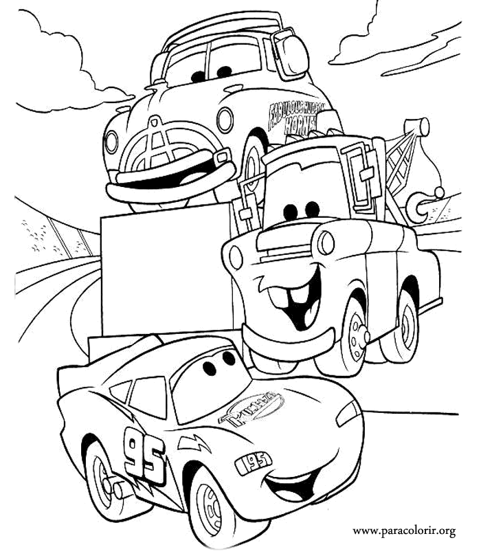 Plansa de colorat cu Cars pixar 174 84